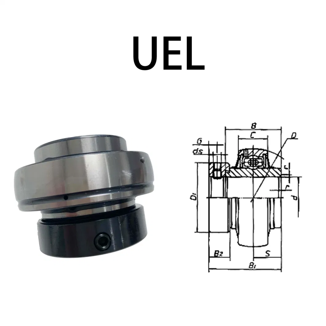 농업용 기계용 맞춤형 밀폐 된 베개 블록 베어링 삽입 공 베어링 380708 UH209/40 2S.SH 8